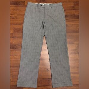 Ralph Lauren Blue Label Dress Pants Gray Cuffed Trousers Flat Front Size 34x30